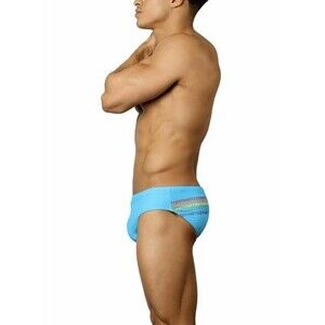 Mens Timoteo Pride Swim Brief in Turquoise - Size Small, NWT